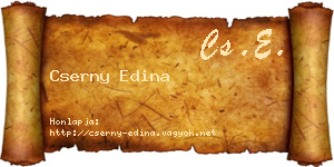 Cserny Edina névjegykártya