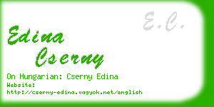 edina cserny business card